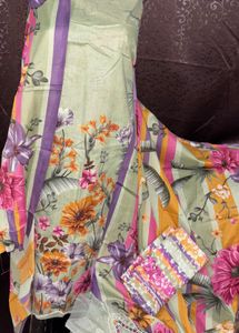 Floral Print Dress Material