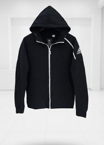 L-Size-orginal Adidas Black Full Zip Hoodie