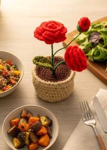 Crochet Flower Pot Decor