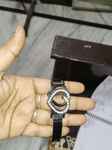 Chic Black Heart bracelet with Rhinestones