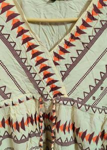 Boho Print Wrap Style Kurta