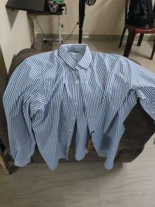 Striped blue old money shirt