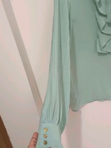 Chic Ruffled Neck Blouse