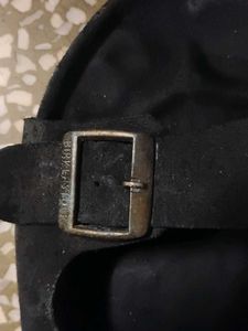 Comfortable Black Double Strap Sandals