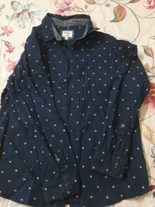 Brand New Pepe Jeans Navy Patterned Shirt