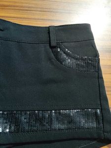 Stylish Black Sequin Shorts