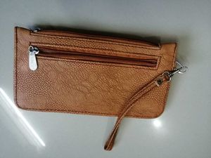 Stylish Brown Leather Wallet with Strap