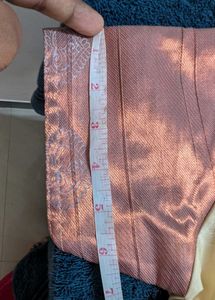 Elegant Cream &amp; Lavender Silk Readymade Blouse
