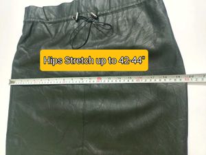 H&amp;M Black Faux Leather Mini Skirt Free Size