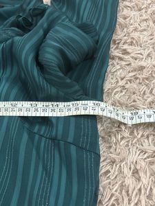 Elegant Emerald Green Striped Blouse