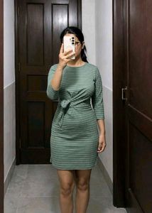 Striped Knit Mini Dress