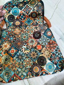 Boho Tile Print Crossbody Bag