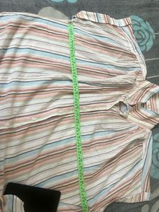 Striped Short Sleeve Button-Up Shirt