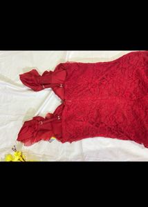Stunning Red Lace Gown