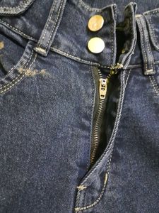 High-Waisted Blue Denim Jeans