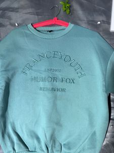 SHEIN Mint green crew neck sweatshirt