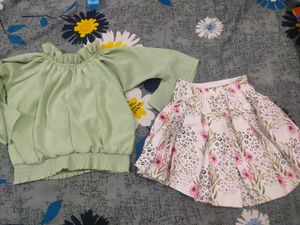 Girls' Top &amp; Skirt Set