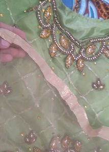 Green Colour Wedding/Party Wear Lehenga For Girls