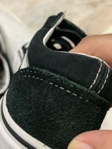 Vans Black &amp; White Velcro Shoes unisex