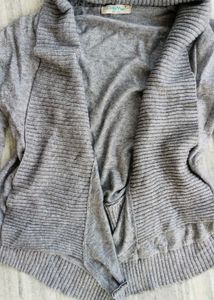 Gray Cardigan Sweater