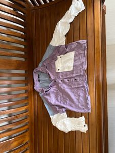 NUON by Westside Colorblock crop Shirt