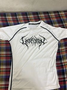 White T-Shirt with Gothic Print