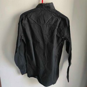 Boys Black shirt with Geometric Pattern