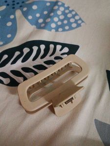 Beige Claw Clip for Hair