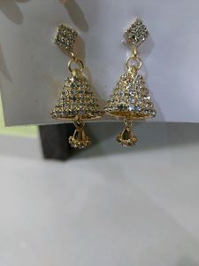 Gold Jhumka Earrings