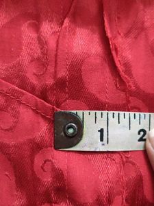 Red Jacquard Blouse