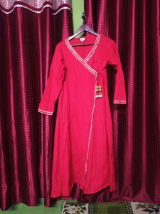 TJORI Red Shrug Dress
