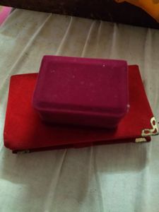 2 small velvet jewelry boxes