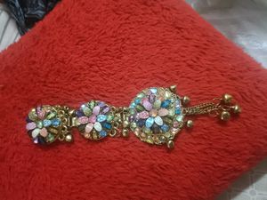 Boho Beaded Flower Chain hair Accessory