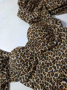 Leopard Print Ruffle Dress