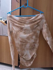 Sheer Tie-Dye Long Sleeve Top