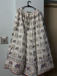 Bohemian Elephant Print Maxi Skirt