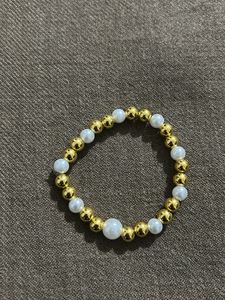 Gold & Pearl Beaded Bracelet