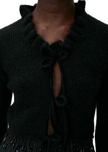 Alpaca Wool Cardigan With Beads