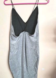 H&amp;M Sparkly Spaghetti Strap Dress