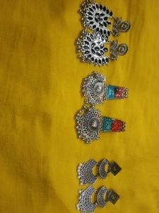 Ethnic Oxidized Earrings Set