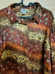 100% Silk Floral Shirt