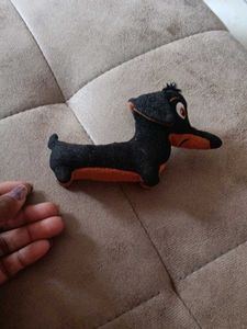 Cute Black Dog Plush Toy