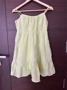Lime Green Sundress with Eyelet Details