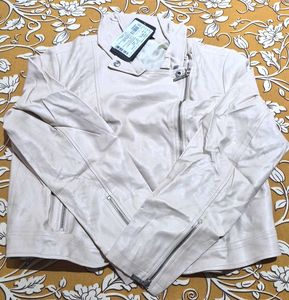 Stylish Beige Moto Jacket