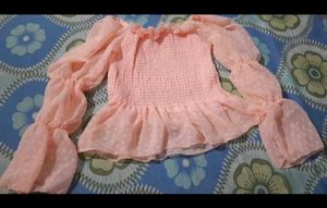 Pink Puff Sleeve Top