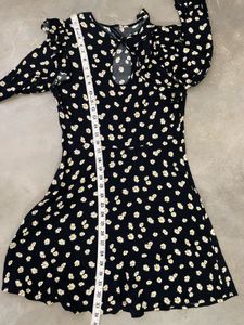 Black Floral Mini Dress
