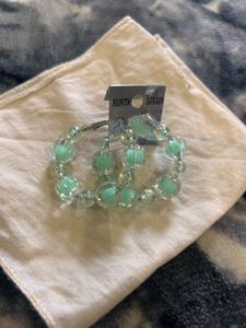 Cute Beaded Hoop Earrings