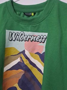 Tokyo Talkies Green Wilderness Graphic Sweatshirt