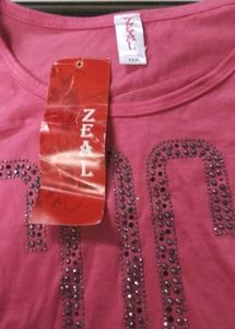 Sparkly "COCO" Print Pink T-Shirt
