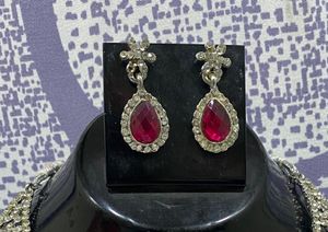 Red &amp; Silver Statement Jewelry Set